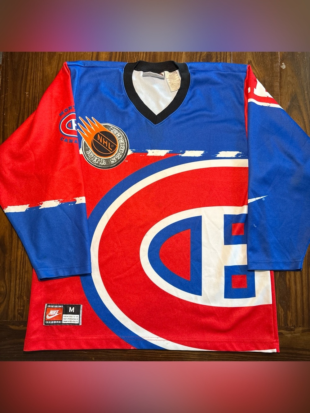 Nike Montreal Canadiens NHL Hockey Jersey Shirt Size M Big Logo Vintage Style